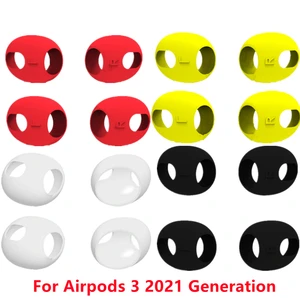 2Pair Silicone Case Cover Caps Ear Tips for AirPods 3rd Ear Case Tips Accessories Protective Case Skin Covers for Apple AirPod 3