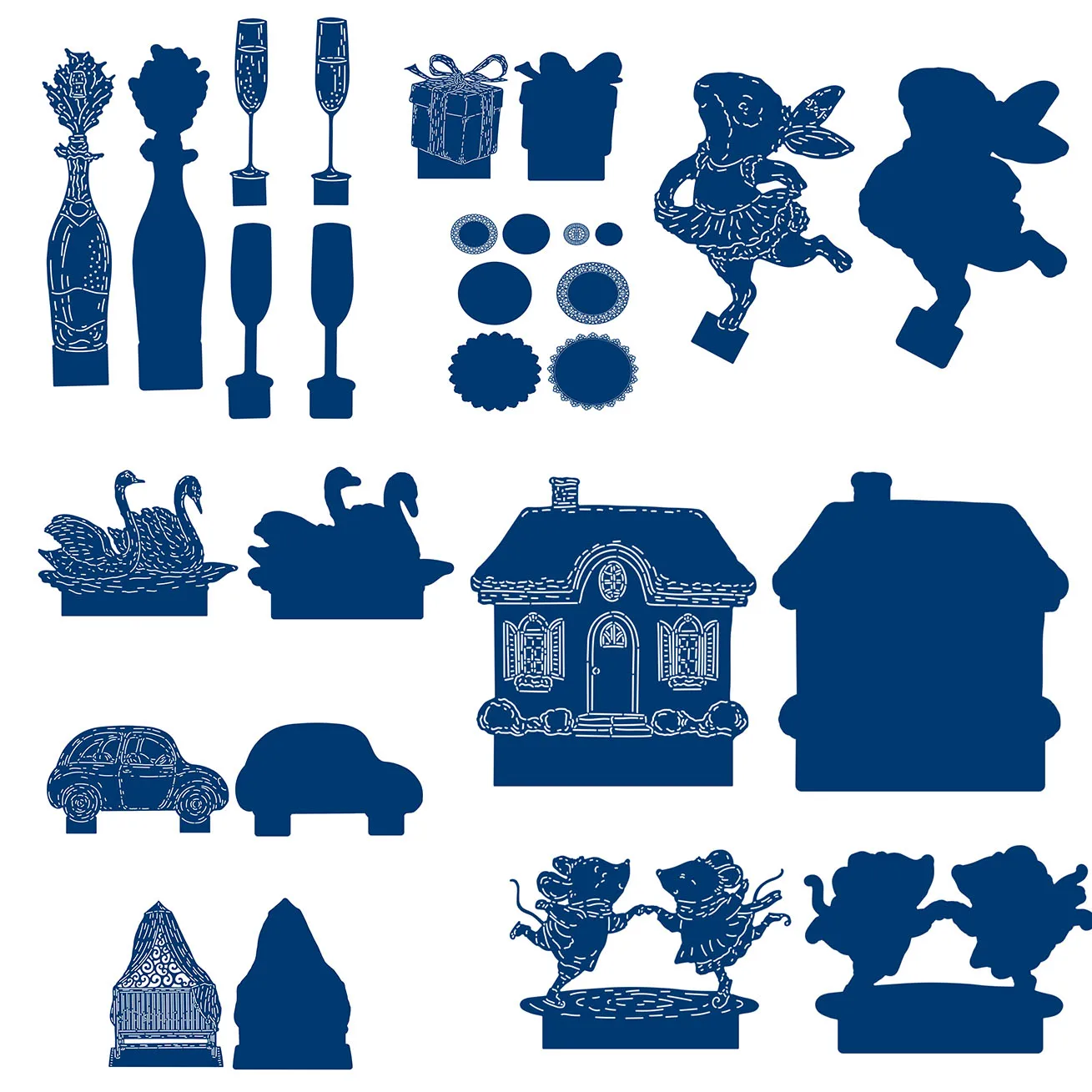 

A Happy Placeetal Craft Cutting Die DIYScrapbook Paper Diary Decoration Card Handmade Embossing New Product 2022 Bunny Ballerina