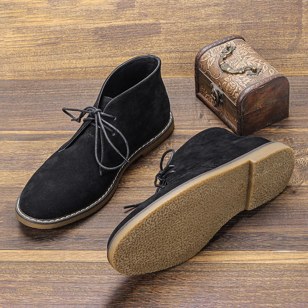 

New Men's American Style Casual Desert boots Suede comfortable leather shoes brand high quality Ankle boots men's shoes