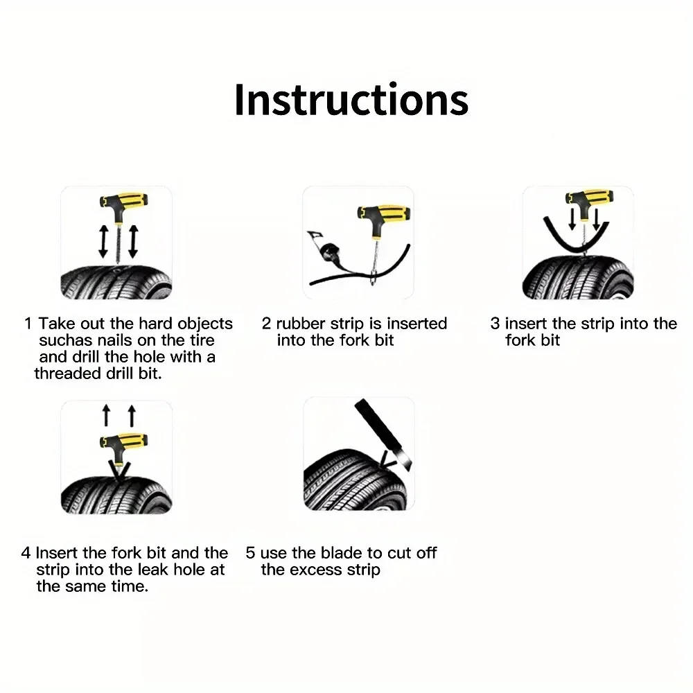 Комплект для ремонта шин мотоцикла инструмент проколов автомобиля аварийный