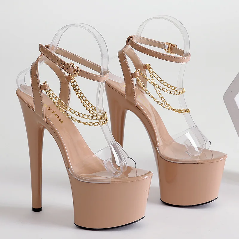 

Ladies High Heels Ladies Sandals PU Solid Color Fish Mouth Stiletto Super High Heel Non Slip Sandals Womans Shoes Heels Women
