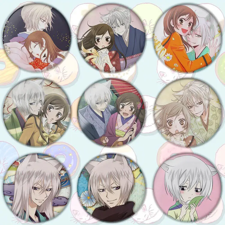 

9 шт. в наборе, аниме Kamisama Kiss, круглый значок, булавка, кнопка, сумки, брошь, подарок # G37