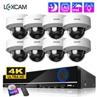 LOXCAM H.265 4K CCTV система видеонаблюдения с записью звука 8 Мп POE Антивандальная Купольная IP-камера домашний комплект видеонаблюдения 4K HDMI