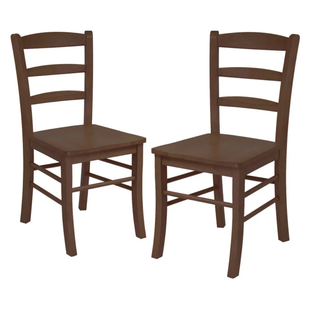 

Winsome Wood Benjamin Ladder-Back Chairs, 2-PC Set, Walnut Finish