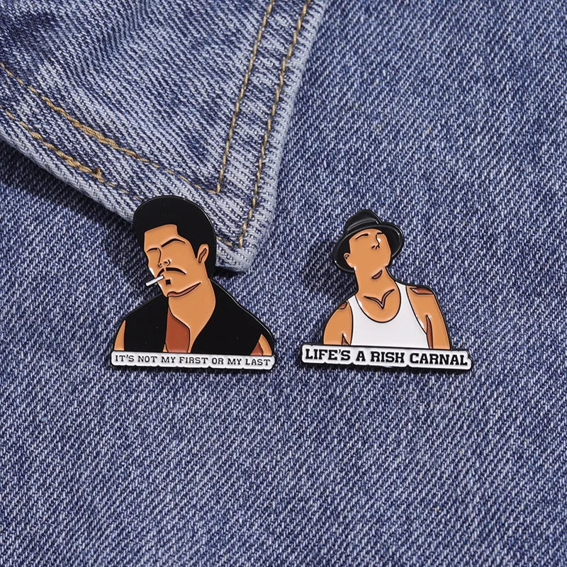 Эмалированные булавки IT'S NOT MY FIRST OR LAST на заказ LIFE'S A RISH CARNAL Ковбойские броши