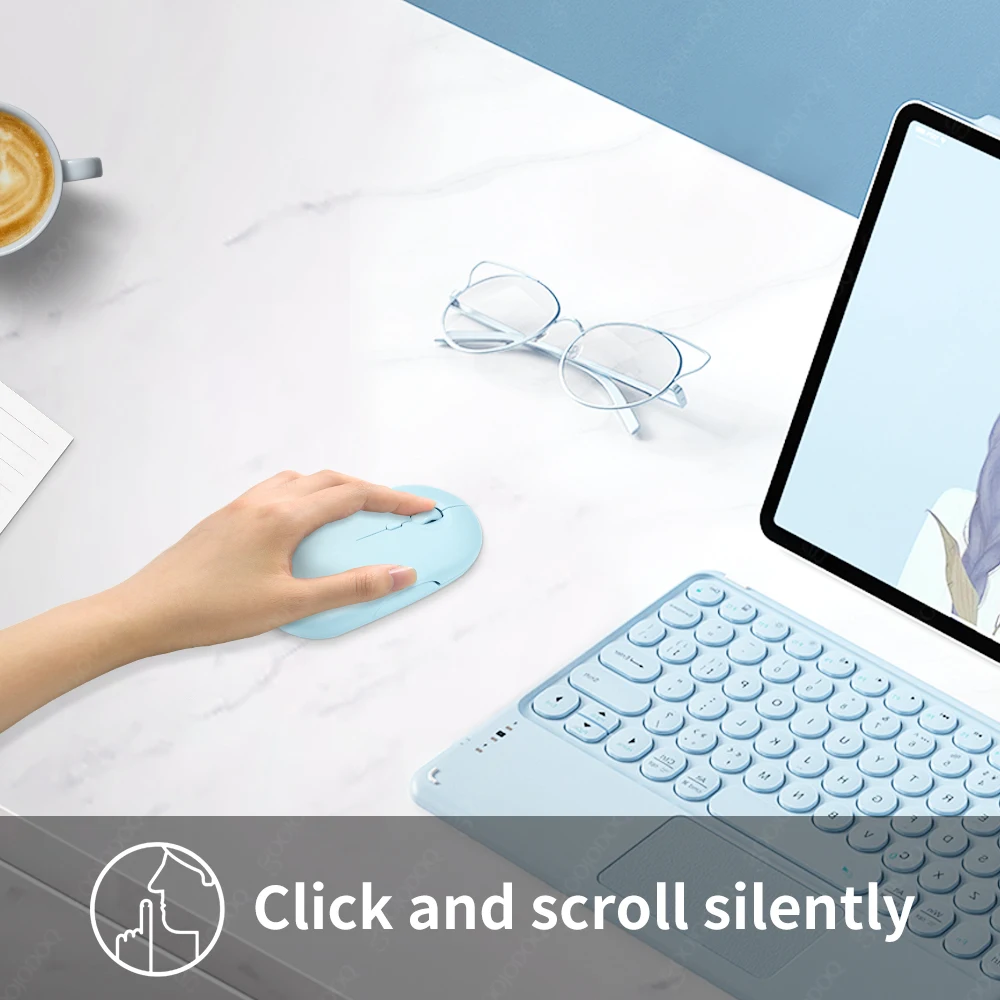 Беспроводная Bluetooth мышь игровая для Macbook Ipad Ноутбук планшет перезаряжаемая