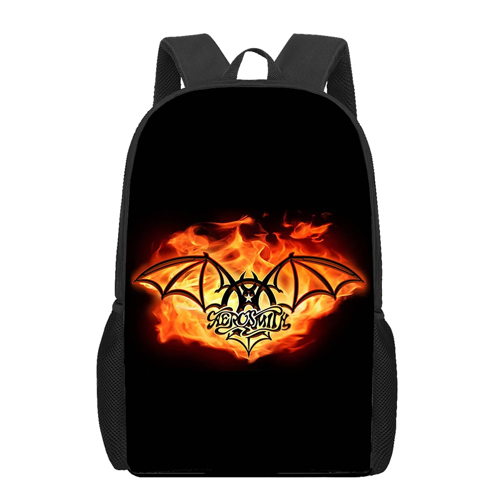

Школьные ранцы для девочек и мальчиков rock band Aerosmith, женский рюкзак с принтом для учеников, Детская сумка для книг на плечо