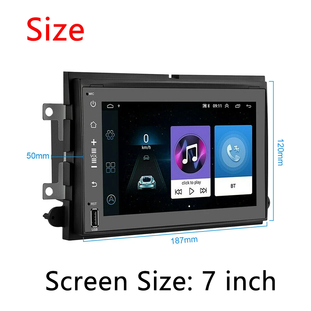 Автомагнитола 2DIN на Android 10 с GPS мультимедийный плеер для Ford F150 F250 F350 7-дюймовый HD