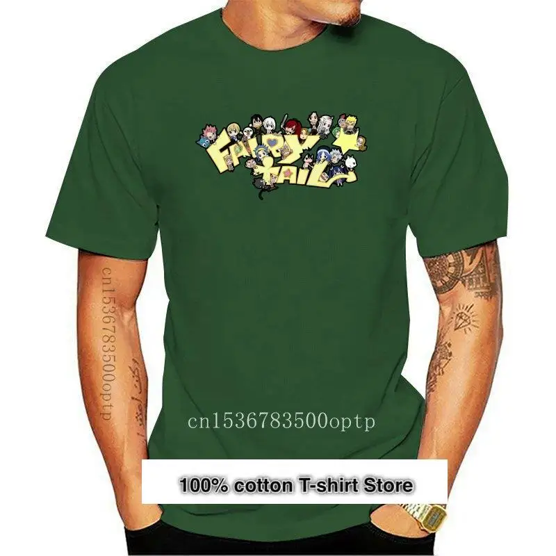 

Happwan-Camiseta de cola de hada estática para mujer, camiseta con diseño Chibi, color negro