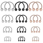 24 шт. циркулярные кольца в форме подковы из хирургической стали CBR пирсинг для носа бровей кольцо для губ ушей пирсинг 6 мм 8 мм 10 мм 12 мм