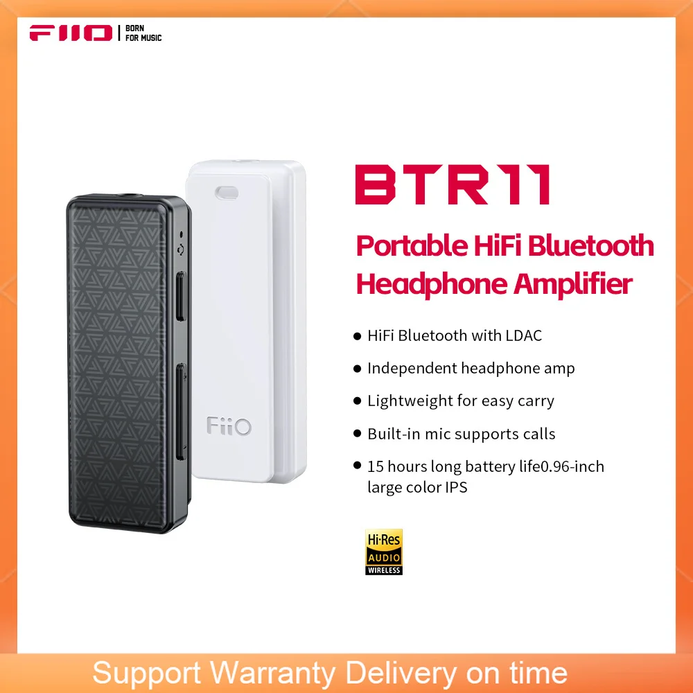 Фото Новый приемник FiiO BTR11 Bluetooth 5,3 LDAC 3,5 мм беспроводной аудио адаптер усилителя для наушников для FF1 JD1 FD11 BT5.3 AMP №1