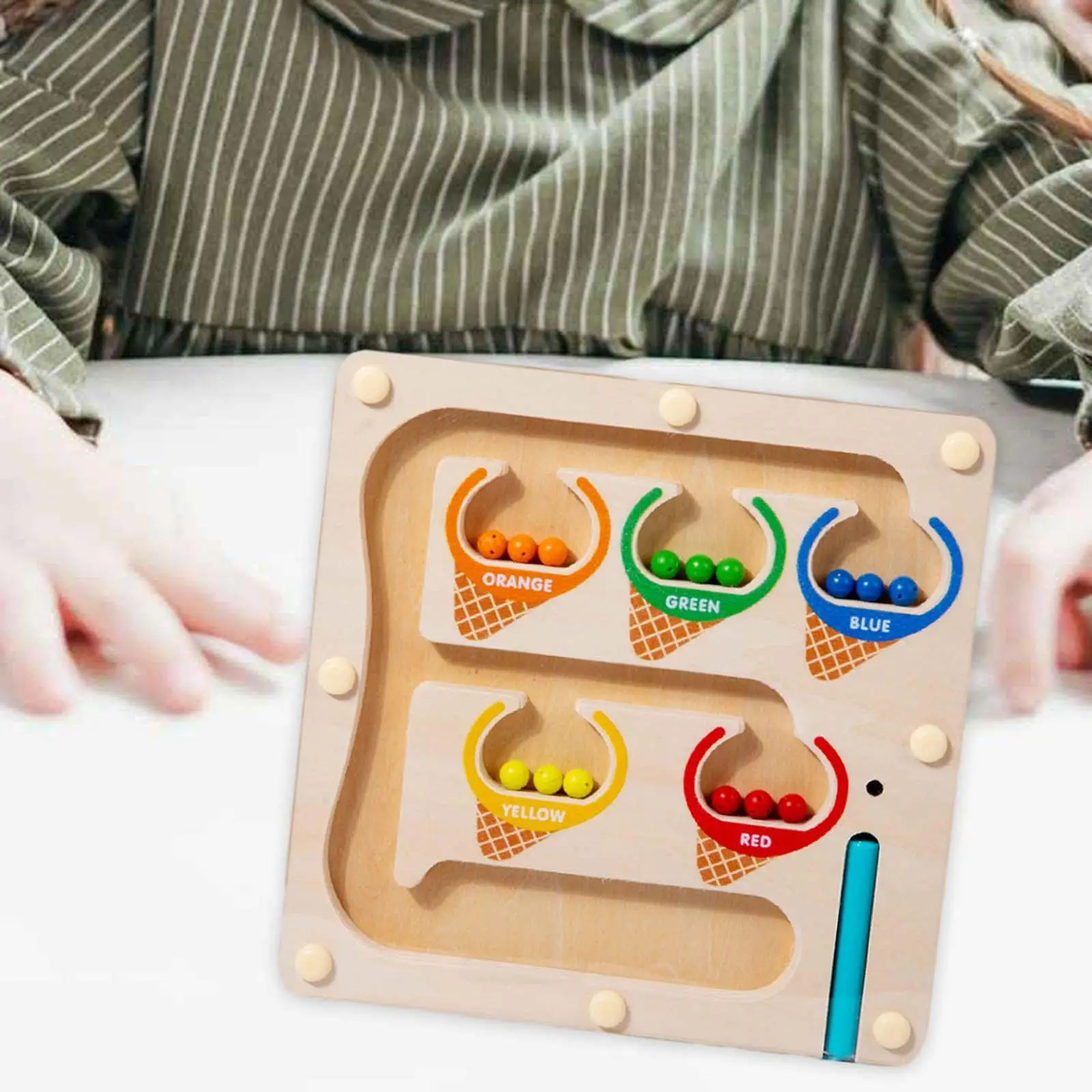 Wooden Counting Matching Game Learning Skills Toys Math Toy Travel Magnet Puzzle Boards for Kids Ages 3-5 Preschool