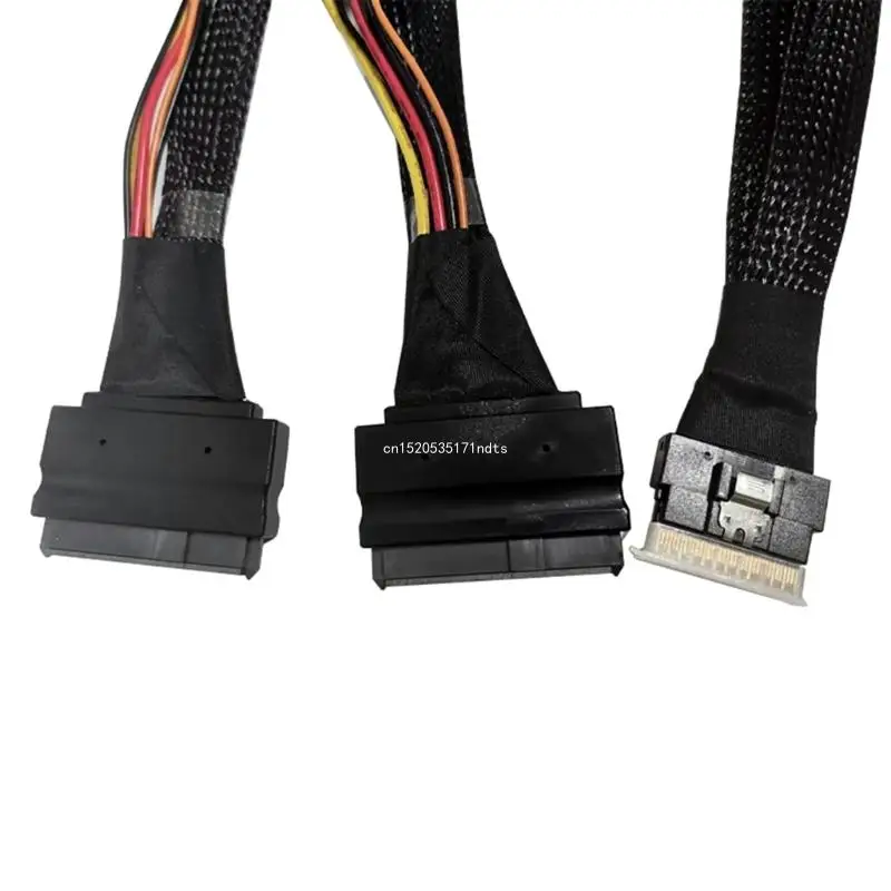 Высокоскоростной кабель-переходник от SFF8654(8i) до 2SFF-8639 NVME 75 см Прямая поставка