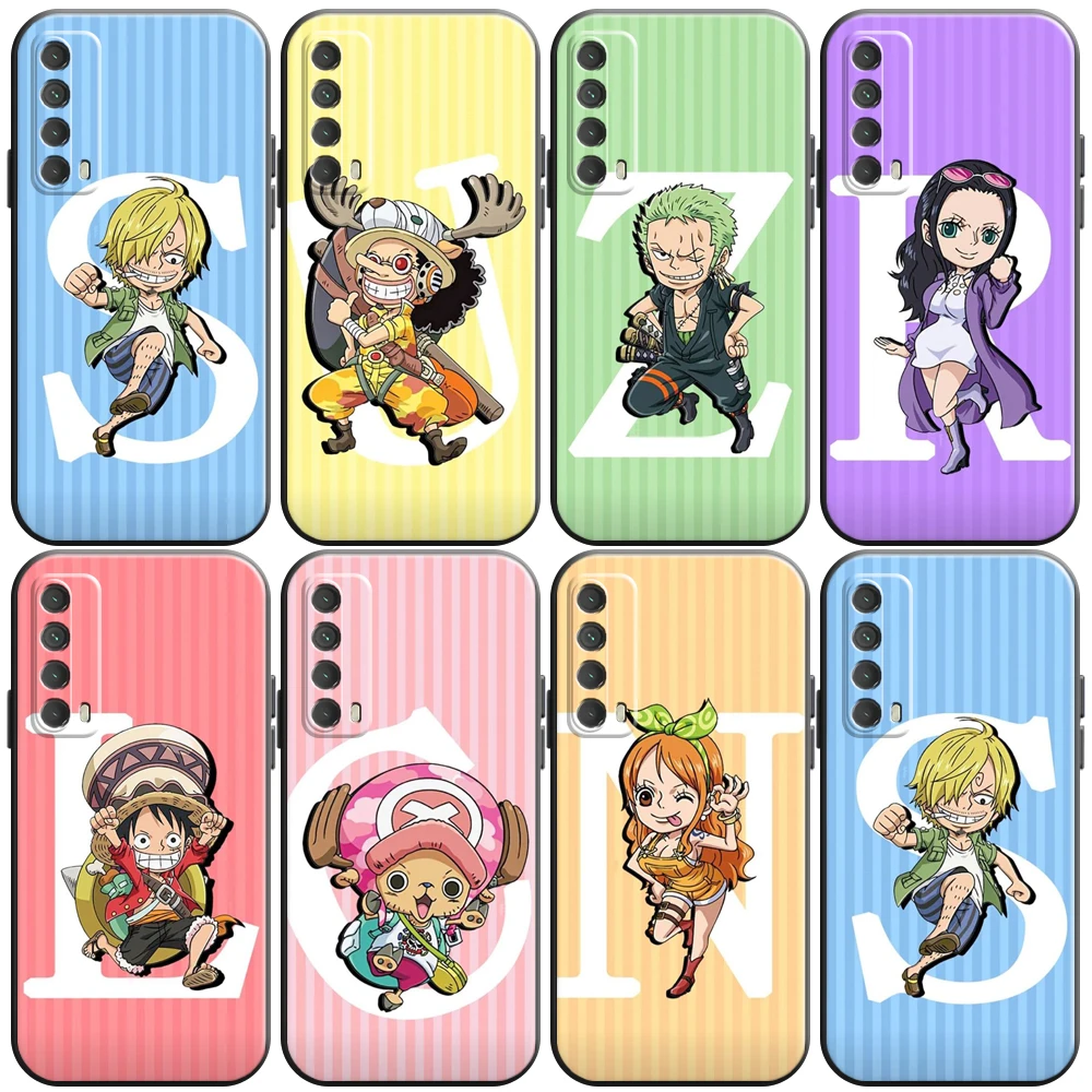 

ONE PIECE Anime Phone Case For Huawei Honor 7 8 9 7A 7X 8X 8C V9 9A 9X 9 Lite 9X Lite Carcasa Soft Funda Black Back