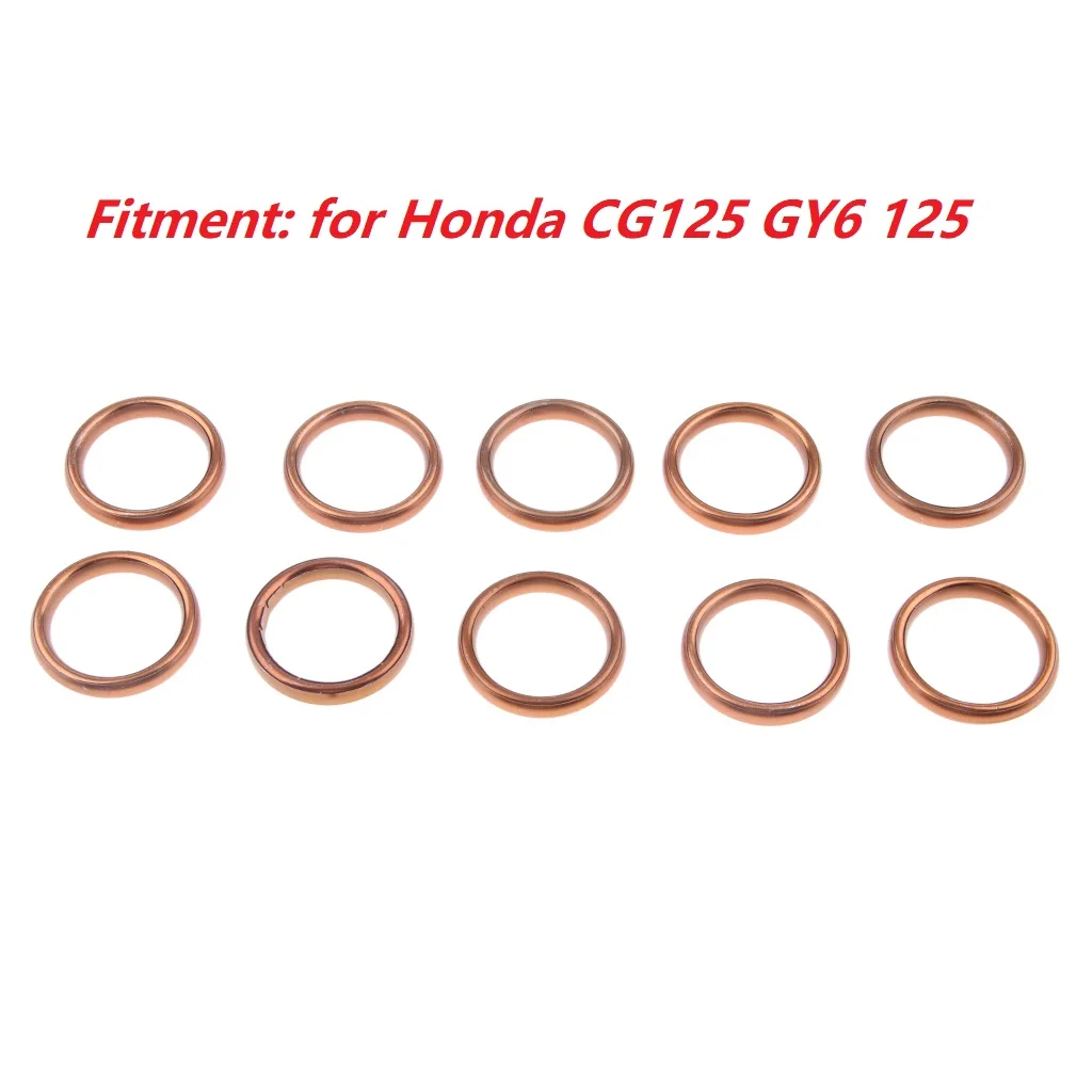 

10 шт./лот выхлопной глушитель труба прокладки кольца для 49 50 110 150cc Gy6 мопед мотоцикл Скутер подземный велосипед ATV
