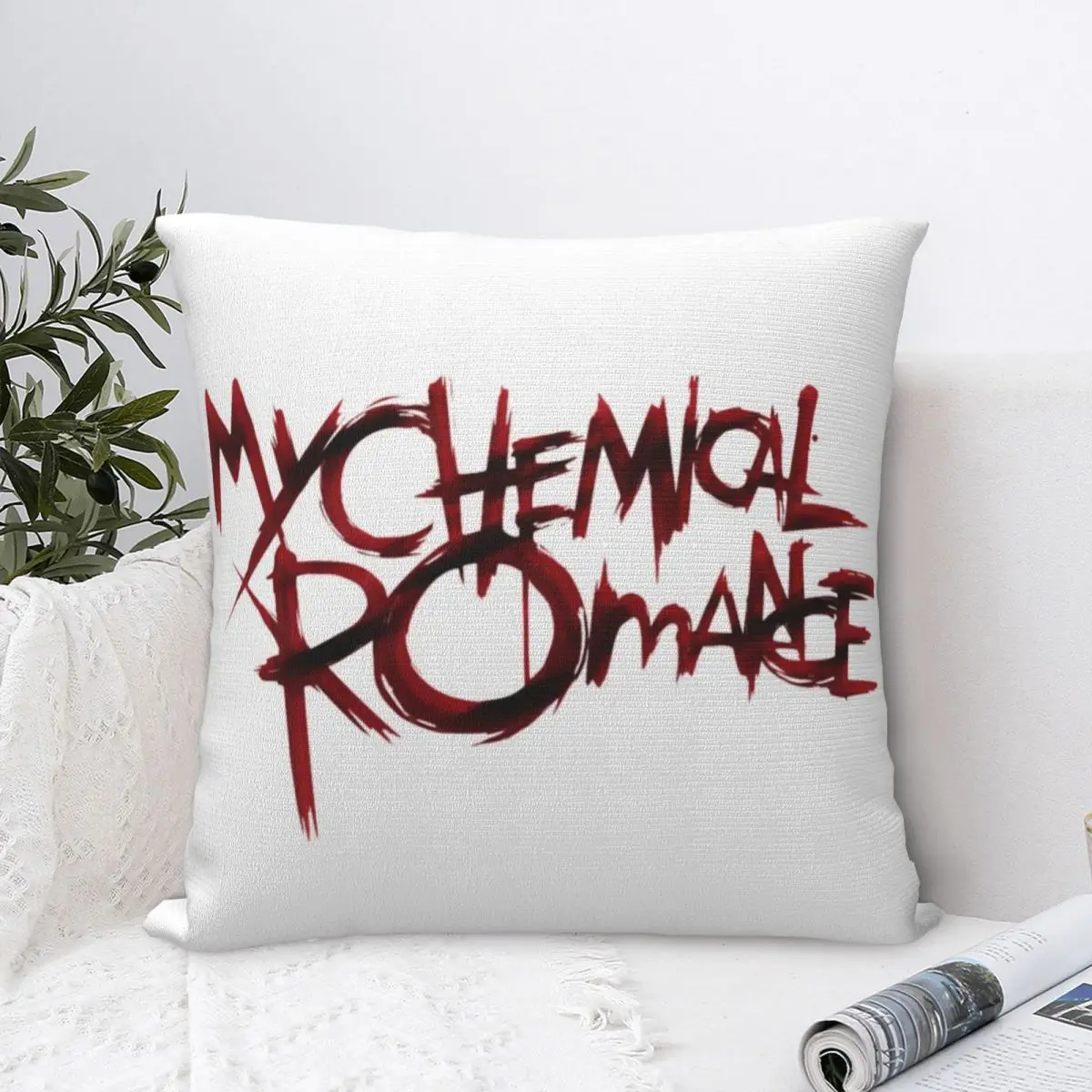 

My Chemical Romance Case Cover Soft Bedroom Back Cushion Decorative Pillows For Bed All-match Minimalist Non-stick Printing Cool