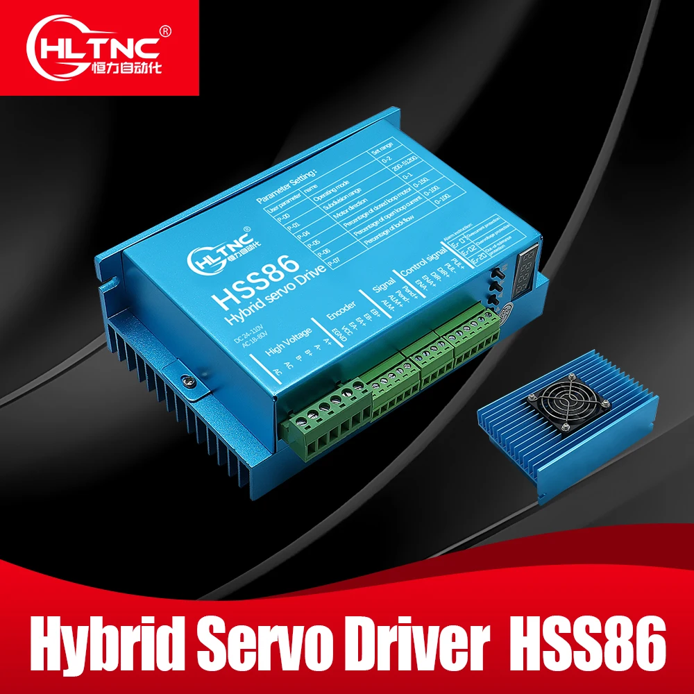 

Привод шагового двигателя HSS86 с цифровым дисплеем 0-200 кГц AC18-80V или DC 24-110 В 1000 линий 1-7A подходит для шагового двигателя Nema34