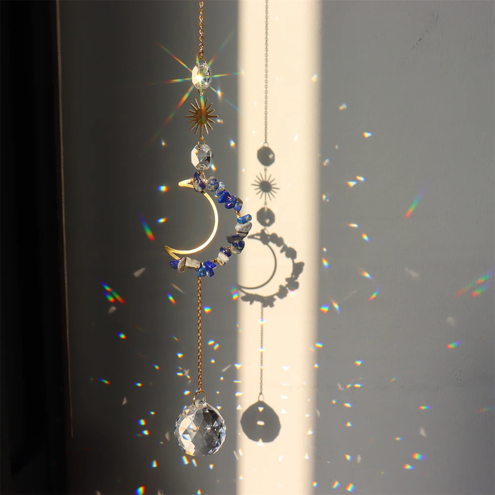 

Хрустальный большой ветряной колокольчик Призма Подвеска для сада солнца украшение Ловец снов подарок на день Святого Валентина ручная ра...