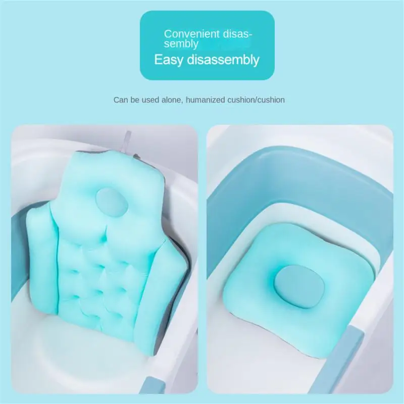 

Adult Bath Shower Cushion Folding Bathtub Head Rest Pillow For Neck Back Relax Non-slip Cushioned Bath Mat Foldable Cushion