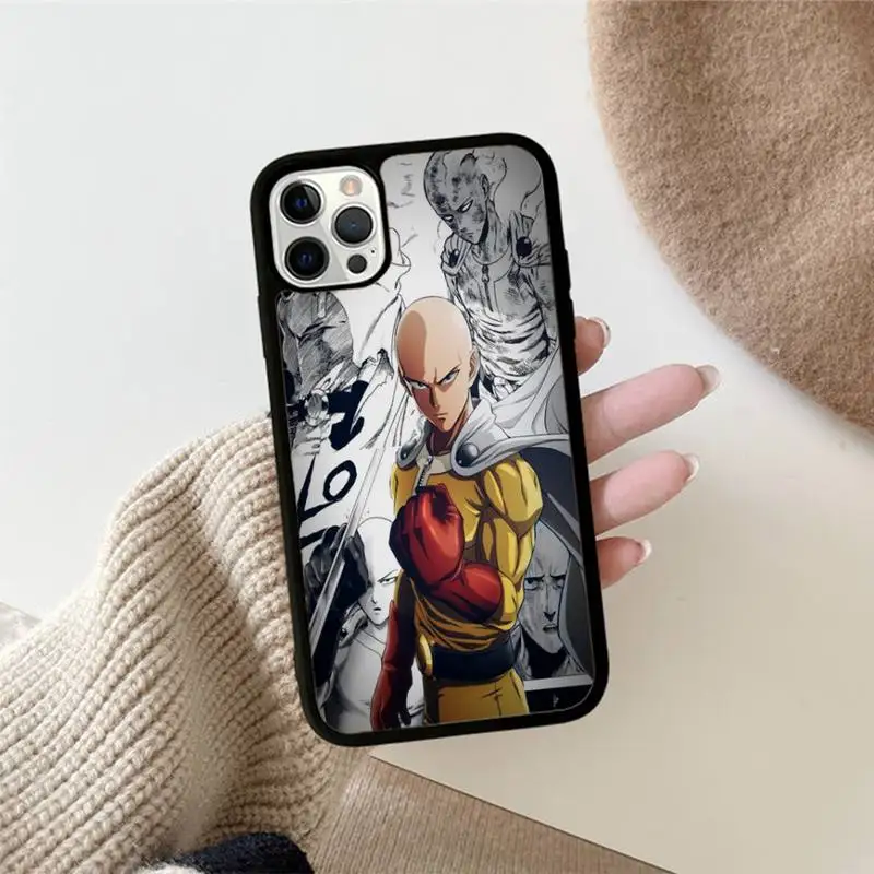 ONE PUNCH MAN Phone Case Silicone PC+TPU Case for iPhone 11 12 13 Pro Max 8 7 6 Plus X SE XR Hard Fundas