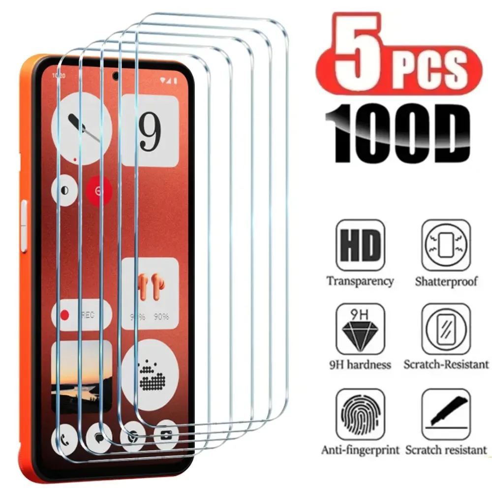 5 шт. закаленное стекло для телефона ничего CMF 1 стеклянная Защита экрана 2