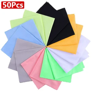 50Pcs Cleaner Clean Glasses Lens Cloth Wipes for Sunglasses Microfiber Eyeglass Cleaning Cloth for C