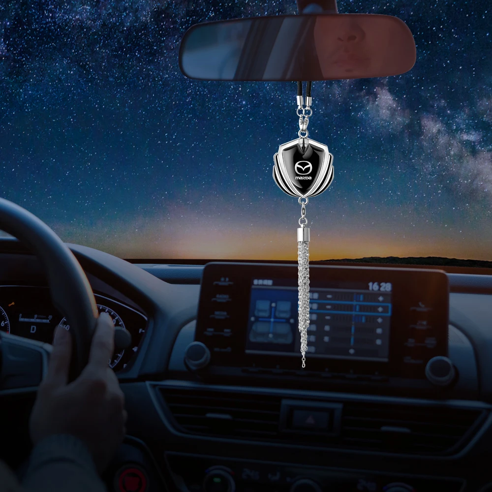 

Car Emblem Styling Rearview Mirror Hanging Ornament Decoration Pendant For Mazda Axela Atenza CX-3 CX-5 CX-8 MS Demio MPS 3 6