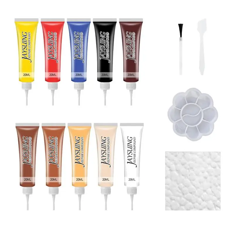 

Leather Color Restorer 10 Color Car Leather Repair Kit Repair Recolor Renew Leather Sofa Purse Shoes Auto Car Seats Couch