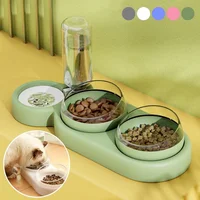 Pet Waterer Feeder Drinking Raised Stand Dish Bowl Pet Dog Cat Food Container Cat Food Bowl Automatic Feeder Water Dispenser