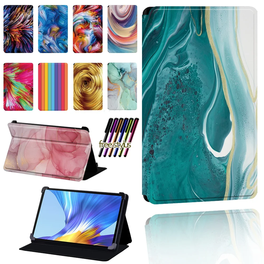 

Case for Huawei MatePad 10.4"/10.8"/Pro 10.8"/MatePad T8/Honor V6 Tablet Leather Foldable Protective Cover Watercolor Pattern