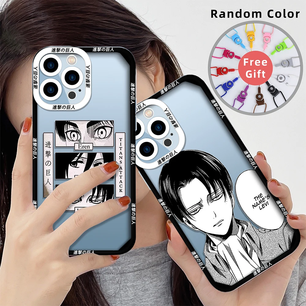 

Soft Clear Phone Case Cover for iPhone 13 12 Mini 11 Pro Max XS X XR 7 8 Plus SE 2020 2022 Attack On Titan Japanese Anime Coque