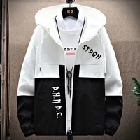 clothing oversize patchwork hot windbreakers clothing hooded jacket thin autumn sale new mens outdoor brand male mens patchwo