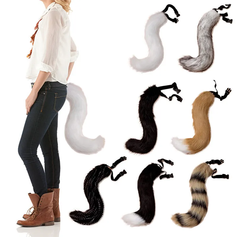

Dance Performance Cosplay Imitation Fox Fur Tail Halloween Party Pants Accessories
