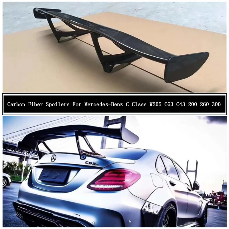 

Carbon Fiber Spoilers For Mercedes-Benz C Class W205 C63 C43 C180 C200 C260 C300 2015-2021 Wing Lip Spoiler Screw Installation