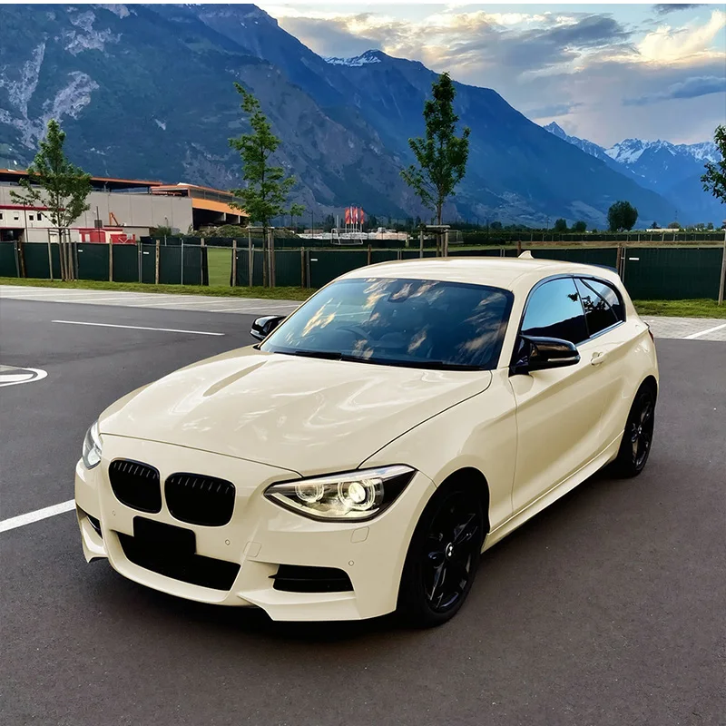 Фото Для BMW 1 серии F20 2011-2014: Высококачественная решетка радиатора (одинарная/двойная линия) из ABS-пластика, глянцевый черный цвет, для переднего бампера автомобиля. №3