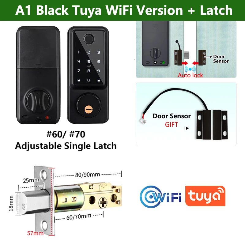 

RAYKUBE A1 TT Lock BLE/Tuya WiFi Умный дверной замок