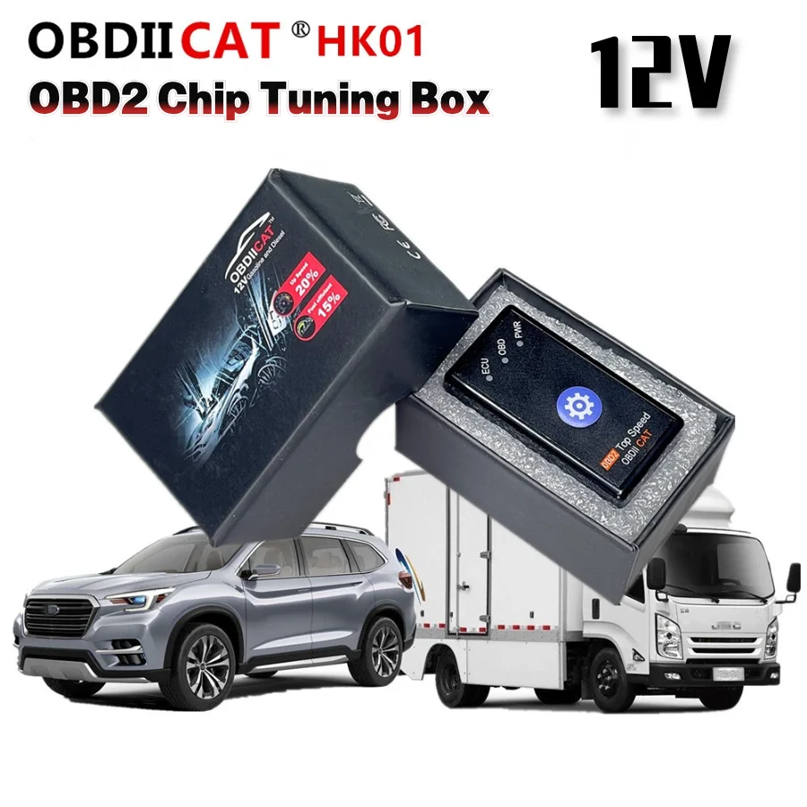 10pcs/lot OBDIICAT HK01/HK24 OBD2 Car ECU Chip Tuning Box Power Prog For Benzine&Diesel Cars  Fuel Save As ECO OBD2 Nitro OBD2