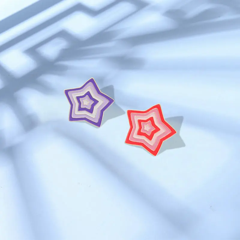 4-стильные эмалированные булавки с градиентом на заказ красная зеленая розовая