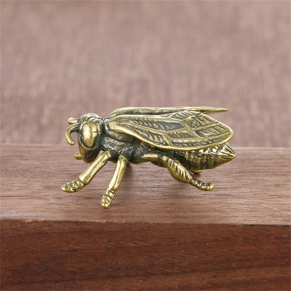 

Pure Copper Insect Ornament Sculpture Hands Play Ancient Handicrafts Miniatures Figurines Desk Decoration Home Decor