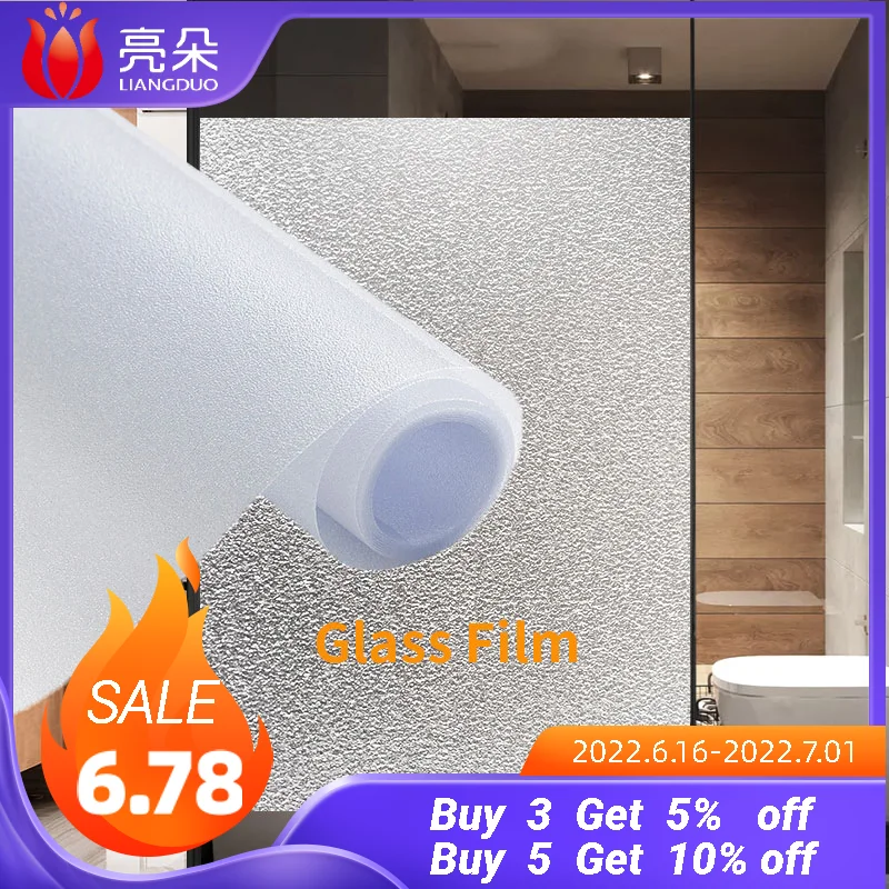 

3D Matte Window Film Glass Decorative Wall Mirror Stickers Privacy Frosted Self-Adhesive Film Heat Insulation Home Decoration