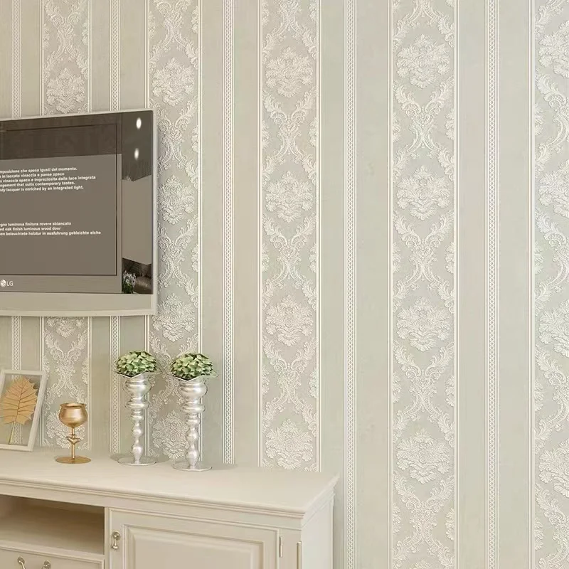 

Европейские Простые вертикальные полосы, экологически чистые нетканые обои, современные домашние обои для спальни, гостиной, 3D обои