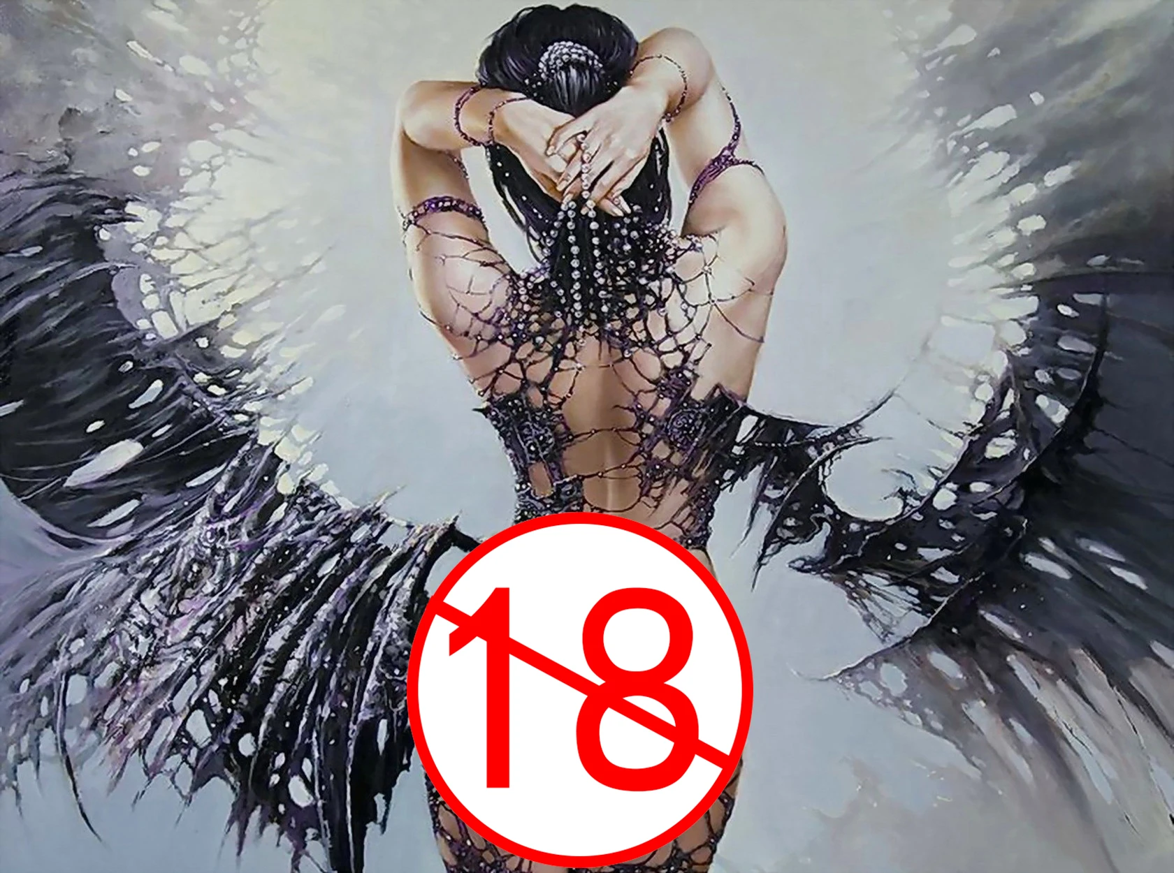 

JMINE Div 5D Angel Wings Sexy naked woman Full Diamond Painting cross stitch kits art Portrait 3D paint by diamonds