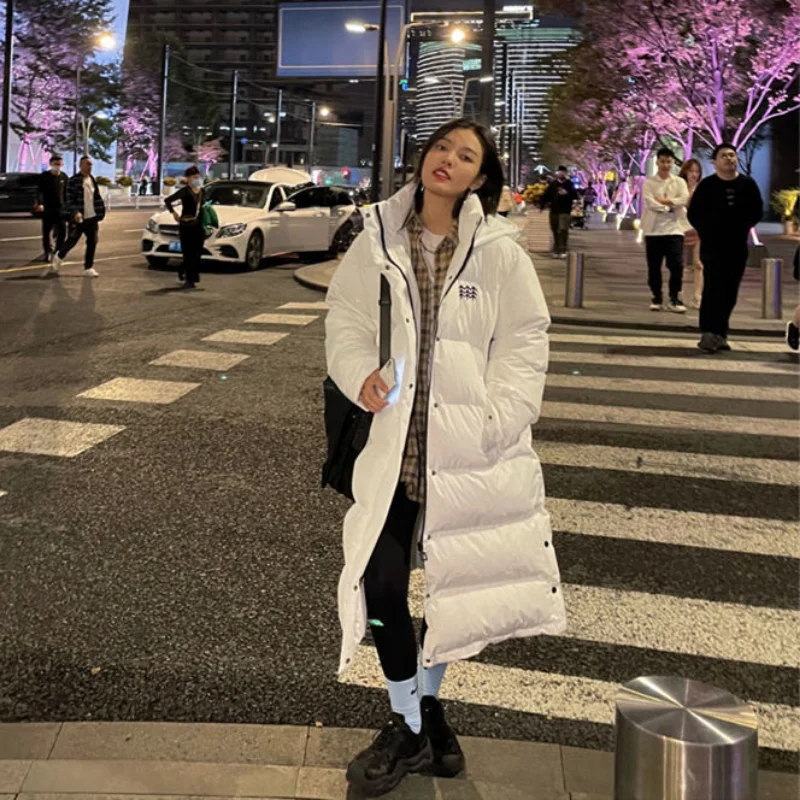 New Oversize Parkas Winter Jackets for Women Long Hooded Cotton Padded Jacket Warm Bread Coat Embroider Fashion Free Shipping