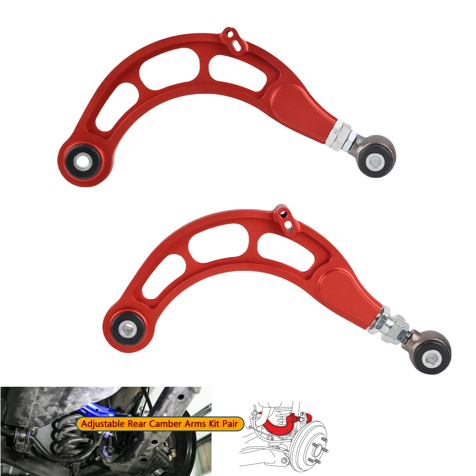 Комплект регулируемых задних рычагов пара для Honda Civic FC FK 1.5T Type R FK8/FL5 2017+ 2016-2021 гг.