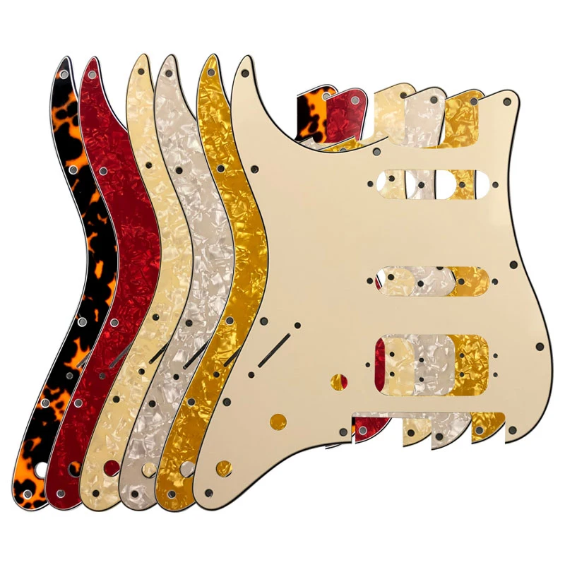

Pleroo Quality Guitar Pickguard - For US 11 Screw Holes Strat With Floyd Rose Tremolo Bridge Humbucker Single HSS Scratch Plate