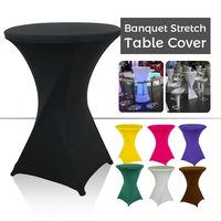 stretch high bar table cover spandex cocktail table cover wedding party table covers hotel banquet event decoration