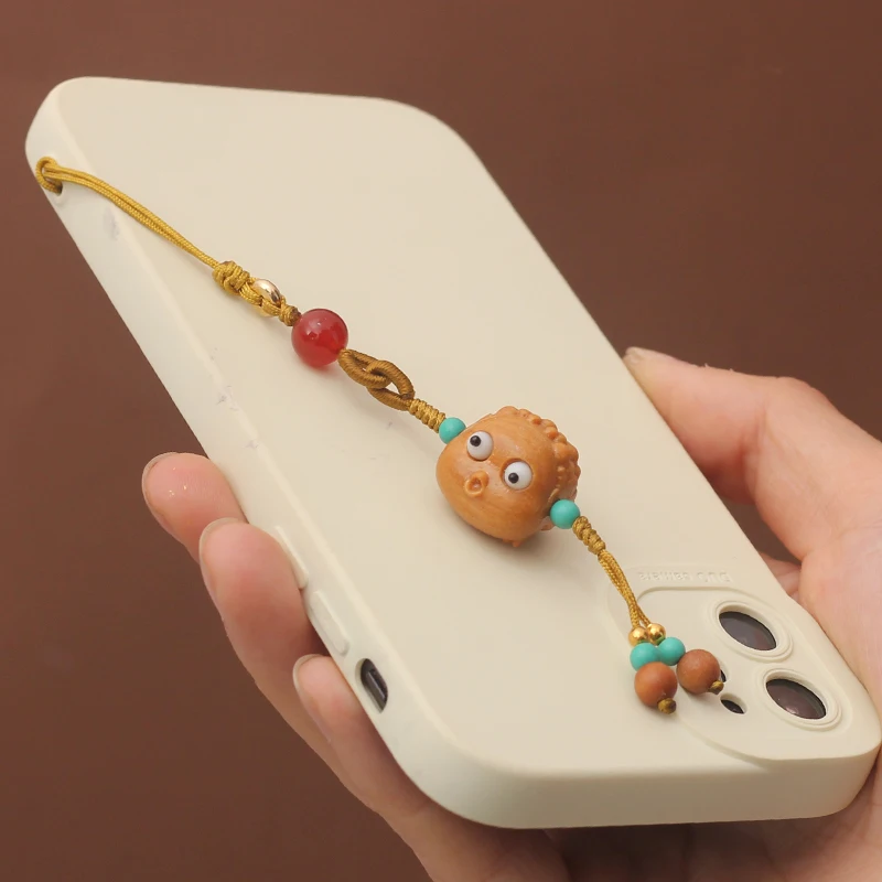 Подвеска для мобильного телефона Quagai Fortune три фута Золотая жаба резьба по дереву