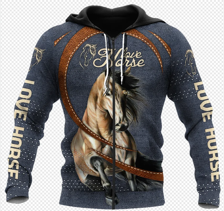 

Drop shipping Autumn Hoodies Beautiful Horse 3D Printed Mens Sweatshirt Unisex Streetwear Zipper Pullover Casual Jacket-68