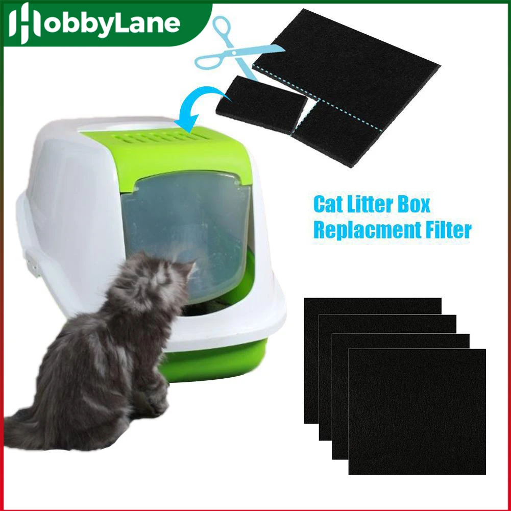 

3pcs Pet Activated Carbon Filter Cotton High Adsorption Performance Filter For Cat Litter Boxes Toilet Cat Litter Deodorizers