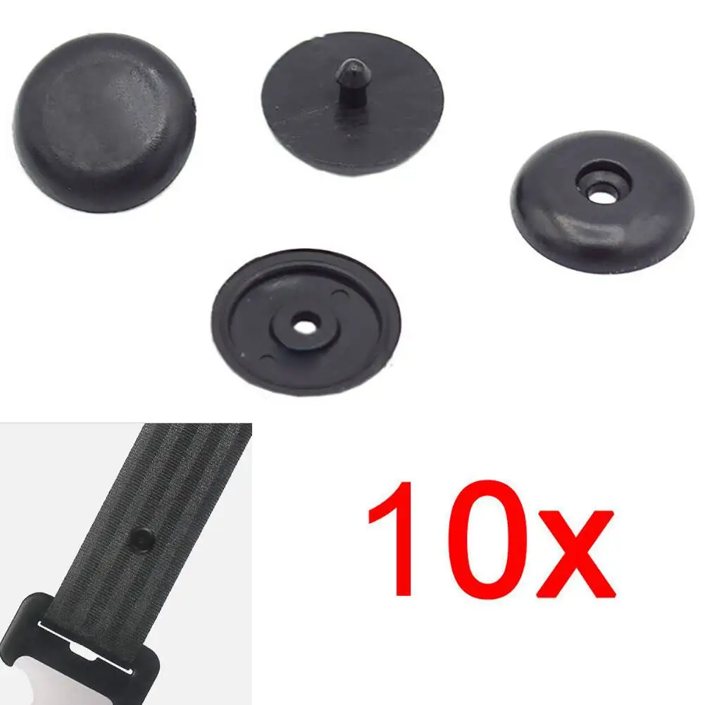 

10 Pairs Car Safety Seatbelt Stopper Buckle Automobile Seat Belt Spacing Limit Stop Plastic Anti-slip Button Retainer